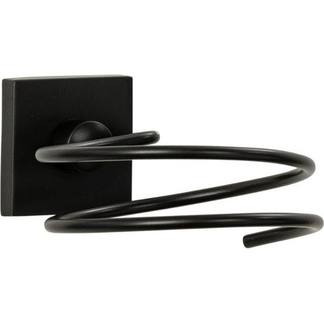 Support sèche cheveux en zinc noir mat Fackelmann New York (1/4)