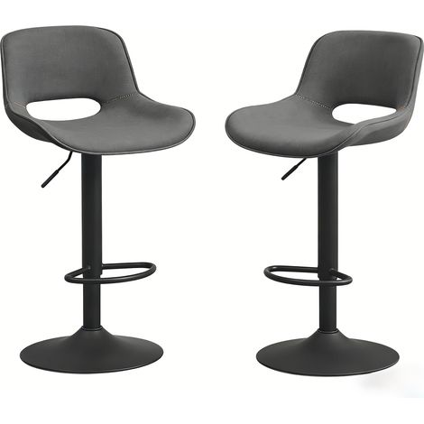 CAIzi(old SKU:T5828P495833)Tabouret de bar confortable, chaise de salle à manger de luxe, tabouret pivotant pour patio, jardin et bar extérieur (lot de 2 tabourets de bar)