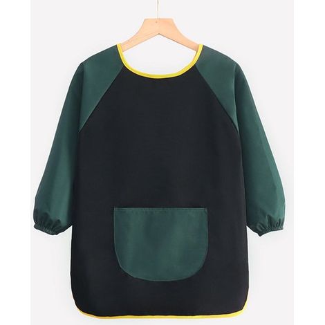 Tablier/couvre-peinture pour enfants, imperméable, à manches longues et poches, pouvant également servir de tablier de cuisine, idéal pour les activités artistiques telles que la peinture, le coloriag (1/4)