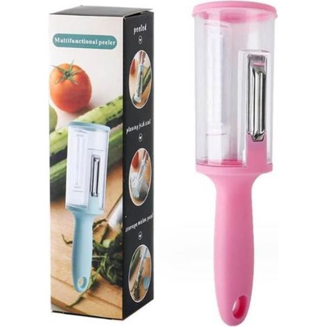 Éplucheur de légumes et de fruits - MARQUE - Modèle - Acier inoxydable - Réservoir intégré - Grattoir à écailles (1/4)