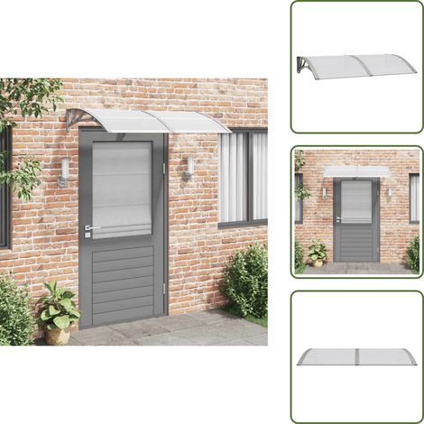 Auvent de porte Gris 150x75 cm Polycarbonate - Auvent De Porte - Abri De Porte - Protection Contre La Pluie - Store Extérieur - Protection Solaire