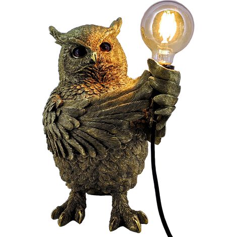 Signes Grimalt Hibou avec lampes lumineuses  Figurine Chouette Marron - 38x25x23cm
