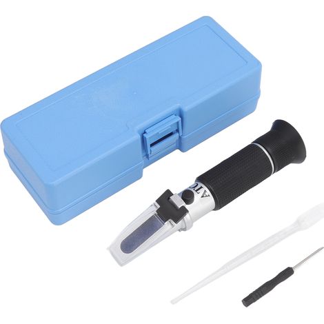 Réfractomètre Brix 3 en 1 portable pour mesurer la teneur en sucre du vin et du jus de raisin, et mesure l'alcool avec ATC pour kit de brassage amateur