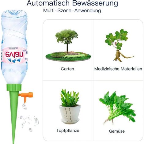 12-teiliges automatisches Bewässerungssystem-Set, einstellbar und einfach zu bedienen, für die Bewässerung von Blumengartenpflanzen, Zimmerpflanzen und Weihnachtspflanzen (1/4)