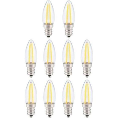 Dimmbare Retro-LED-Filamentlampe, E12 2W warmweiße LED-Lampe mit Augenschutz - Crezuo (1/4)