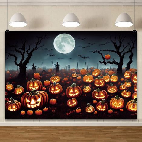 Fond d'Halloween, décoration murale haut de gamme pour une ambiance festive, bannière photo - 110 x 180 cm - Style 17