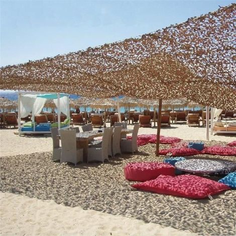 Voile d'ombrage - Filet de Camouflage militaire pour désert - 2M X 4M - Acrylique - Protection anti-UV (1/4)