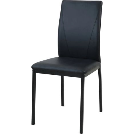 sedia da cucina bellahome "minorca" in tessuto nero 43x50x92 cm (1/4)