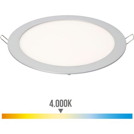 Spot a incasso LED rotondo 20W luce diurna 4000K 1500lm cromo ø22,5cm Edm