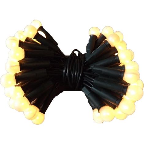 Luces navideñas de bola de perlas blancas para árbol de Navidad, 100 L, 220V-240V, 6 m de largo, alimentadas por la red eléctrica. (1/3)