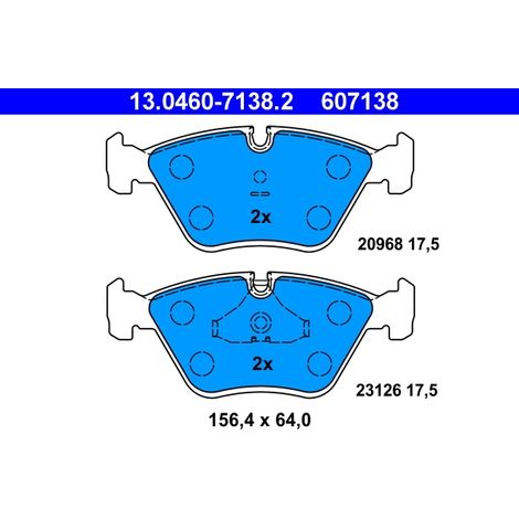 Kit de plaquettes de frein, frein à disque ATE 13.0460-7138.2 DAIMLER JLM 1829