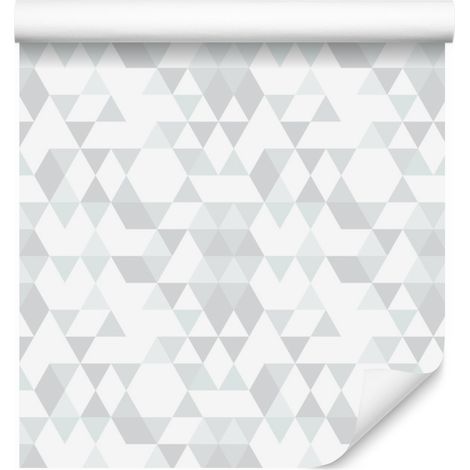 Carta da parati con triangoli geometrici e colorati per soggiorno e camera da letto, 50x1000 cm. (1/5)