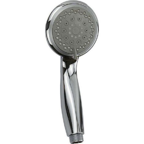 Cleafe - Soffione Doccia Vasca Multigetto Abs Cromato Grigio Sistema Attacco 1/2" 69343 - (1/2)