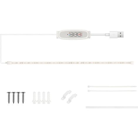 Lumière de Croissance de Plantes LED à Spectre Complet, 4 Niveaux à intensité Variable, Minuterie Intelligente pour Plantes D'intérieur, Culture Hydroponique (50 cm 1 bande) (1/5)