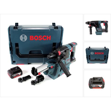 Trapano a percussione a batteria Bosch GBH 18 V-26 18V SDS-Plus 2,6J + aspiratore + 1x batteria ricaricabile 5Ah + L-Boxx - senza caricabatterie (1/5)