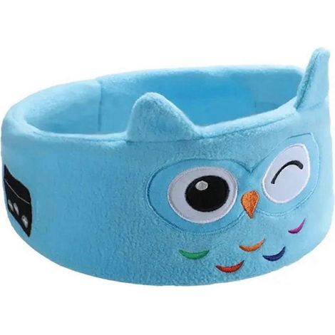 Masque de sommeil doux pour enfant, écouteurs Bluetooth confortables sans fil, motif animal, élastique (1/4)