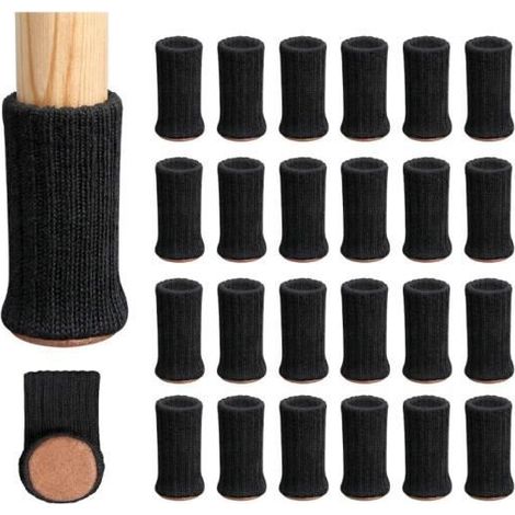Patins Antidérapants - 24pcs - Noir - Convient aux pieds de 1" à 2" - Protection de meubles (1/4)