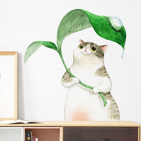 Stickers Muraul Stickers Verte Meubles Stickers Plante Art Mural en PVC pour Décoration Salon Chambre Chambre d'enfants Cuisine (1/5)