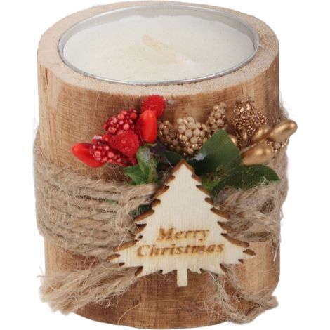 10 Stück Kerzenhalter aus Massivholz – Dekorative Kerzenständer für festliche Stimmung im Wohnzimmer, Schlafzimmer oder Café (1/5)