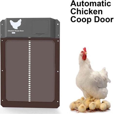 Porte Automatique poulailler, Trappe poulailler, Poulet Coop pour élever en Toute sécurité, volet électrique avec Rails de Guidage, poulailler pour Poulets