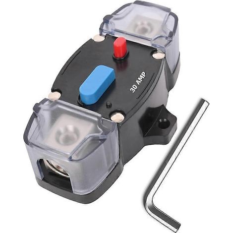 Disjoncteur 30 A réarmable, disjoncteur haute intensité avec bouton de réarmement manuel, disjoncteur automatique (1/5)