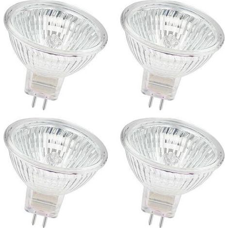 Lot de 4 Ampoules Halogènes MR16 35W 12V GU5.3 Dimmables Lumière Chaude 2700K pour Salon (1/5)