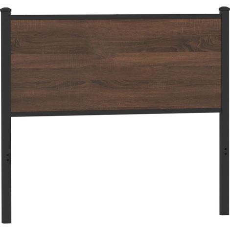 Ersatz-Kopfteil Braun Eichen-Optik 100 cm Holzwerkstoff und Stahl (1/5)