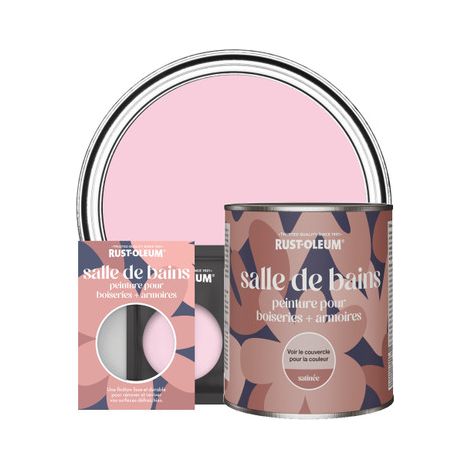 Peinture pour Boiseries & Armoires de Salle de Bains, Finition Satinée - Bonbon (1/2)