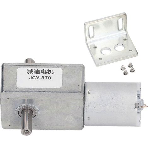 25 kg·cm reversibler Schneckengetriebemotor, Doppelwelle 12 mm, selbsthemmend, 12 V 10 U/min, für Backöfen, Waschmaschinen und Gardinen. (1/5)