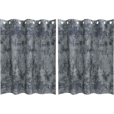 Rideaux en velours 2 pcs Gris Argenté 140 x 140 cm Velours (1/5)