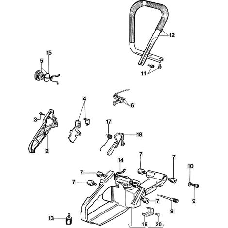 Serbatoio motosega modelli 970 971 980 ORIGINALE EMAK 50200045BR