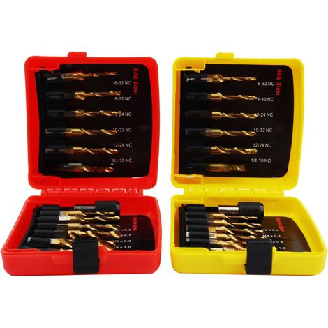 Jeu de tarauds composés Xinqi 13 pièces, best-seller pour machines américaines, taraudage, perçage et chanfreinage, taraudage composite intégré (jeu de 13 tarauds composites) (1/5)