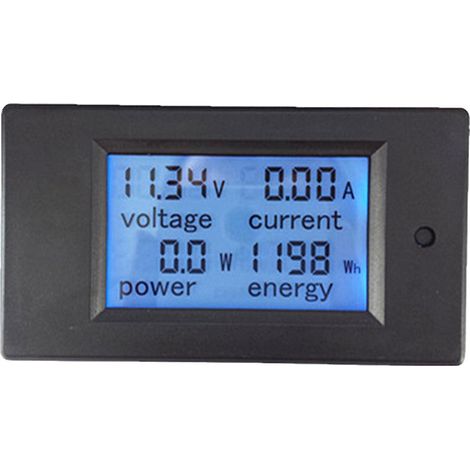 Compteur de paramètres électriques numérique multifonctionnel à affichage LCD CC 6,5-100 V 20 A-AquaForge (1/2)
