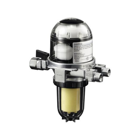 Oventrop – Filtre à fioul combiné et séparateur d'air – Avec vanne d'arrêt et support TOC DU03 MF3/8" – Raccords Ø8mm, 10mm, 12mm – Tamis Siku