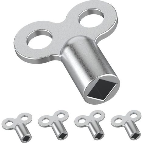Jeu de 5 Clés de Purge pour radiateurs - Clés de Purge résistants en Aluminium - Clés de Purge pour radiateurs pour de Nombreux radiateurs - Clé de Purge maniable pour chauffages (1/5)