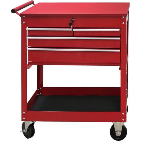 Carro Portaherramientas Metalico 86x44x99 cm. con 4 Cajones y 2 Bandejas (1/5)