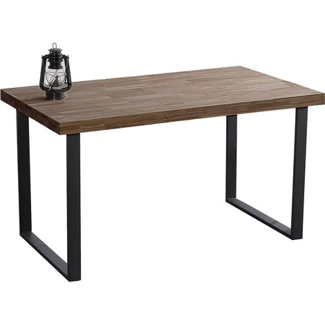 Table à manger fixe Chêne américain naturel / Noir. (1/3)