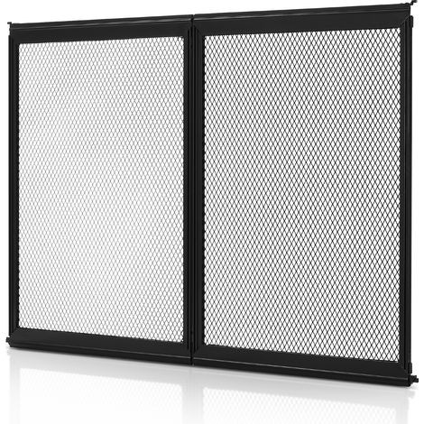 VEVOR RV Screen Door Protector, 673.1 x 508 mm Door Grille, Easy to Install and Disassemble, Reinforced Breathable Protective Mesh, Aluminum Alloy Camper RV Entry Protector for Pet Protection, Black