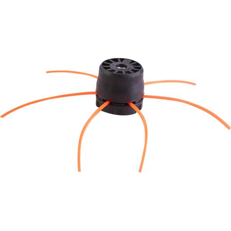 Tête de coupe en plastique avec fil pour débroussailleuse à essence, noir (1/5)