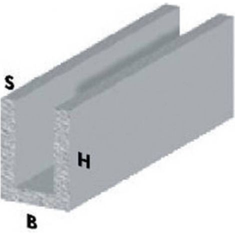 5 x PROFILO CROMO H.200 CM CANALINO U 10X15X1