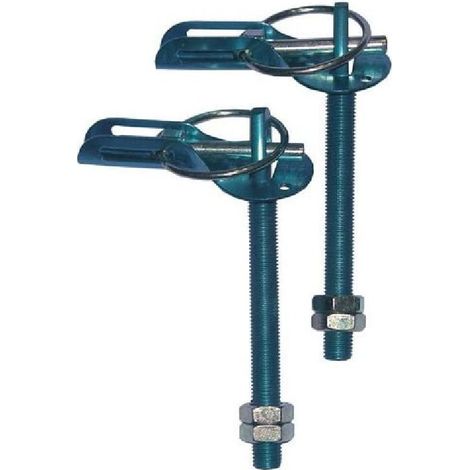 Attaches Capot Alu Bleu - la paire