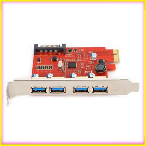 keenso Carte adaptateur 4 ports Carte D'extension USB3.0, Adaptateur Haute Performance à 4 Ports pour informatique accessoire (1/5)