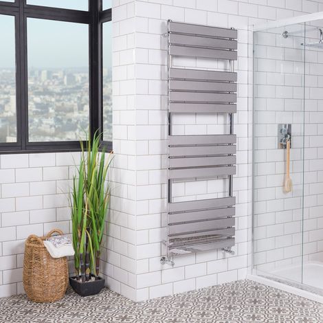 WarmeHaus Chrome Flat Panel Heated Towel Rail 1600x600mm