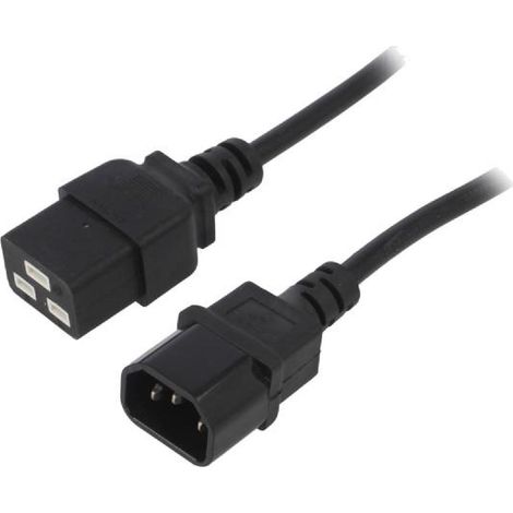Câble de raccordement Akyga alimentation [1x Secteur femelle C19 - 1x Secteur mâle C14] 1.80 m noir X570862
