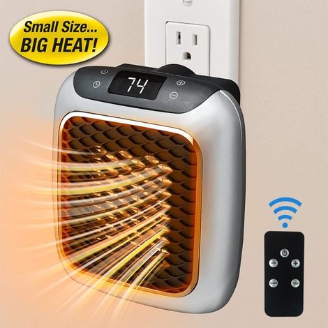 Elektrische Heizung, kleine 800-W-Heizung mit einstellbarem Thermostat, Heizlüfter für Schlafzimmer, Büros, Badezimmer (1/5)
