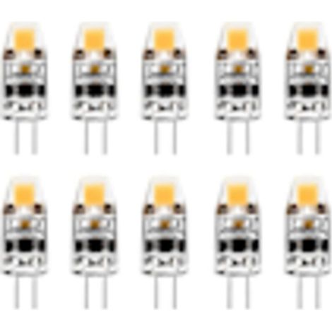 Ampoule LED G4 2W, équivalente à une ampoule halogène G4 20W, culot G4, alimentation AC/DC 12-24V, blanc froid, lot de 10.