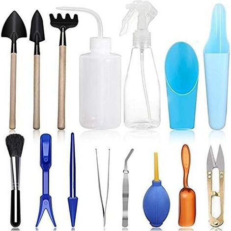 Lot de 15 outils de plantation, ensemble d'outils de transplantation de plantes succulentes, mini outils de plantation de jardin (1/5)