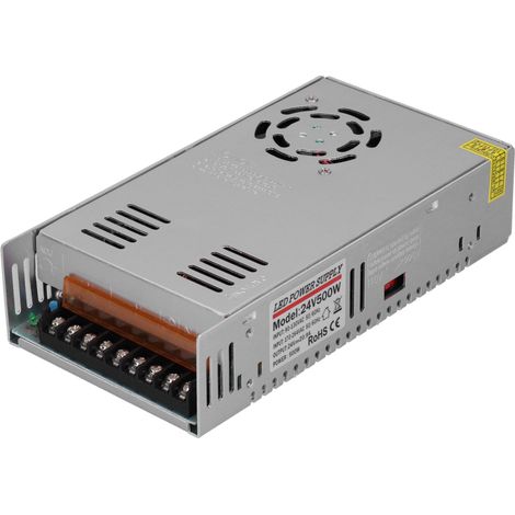 Alimentation YY-500-24 – 90-264V AC  24V CC 20,9A 500W – Pour API industriel et armoire commande – IP20