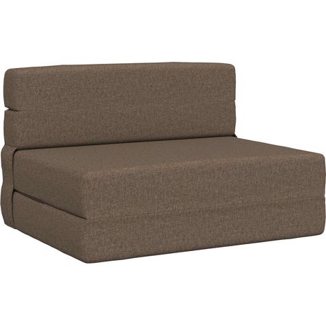 Canapé-lit pliable Taupe 70 x 72 x 60 cm Tissu vidaXL (1/5)