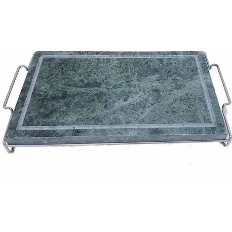 Pietra Ollare 20x30 cm con Stand in Metallo Bistecchiera & Grill da Tavolo Barbecue Griglia per Servire Carni Verdure pesce al Tavolo (1/4)